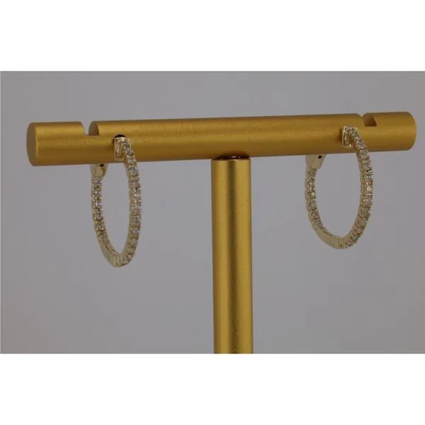 14KY Inside/Out Diamond Hoops, .38CT TWT With Safety Lock Puckett's Fine Jewelry Benton, KY