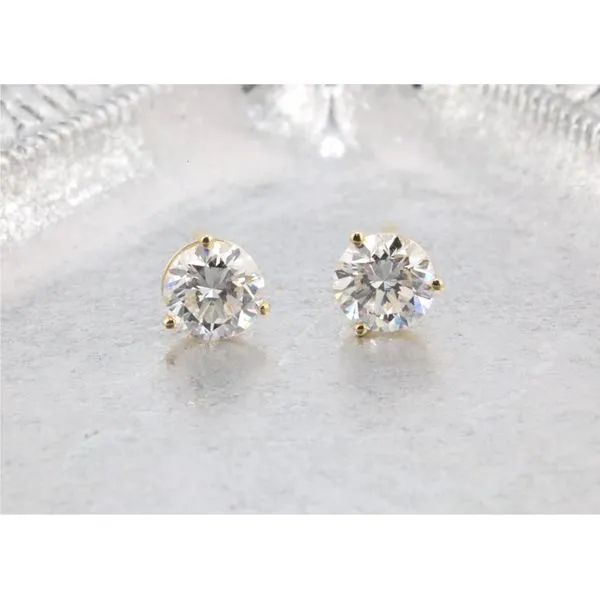 14KY Lab Grown Diamond Solitaire Earrings - 1 CT TWT Puckett's Fine Jewelry Benton, KY