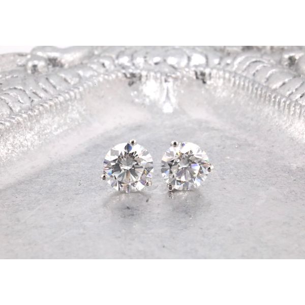 14KW Lab Grown Diamond Stud Earrings; 1.50ct TWT Puckett's Fine Jewelry Benton, KY