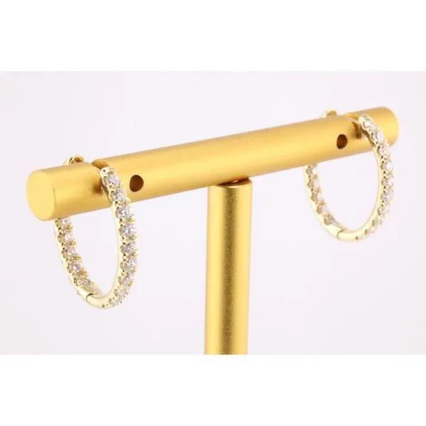 14KY Lab Grown Diamond Hoop Earrings, 1.00CT TWT Image 2 Puckett's Fine Jewelry Benton, KY