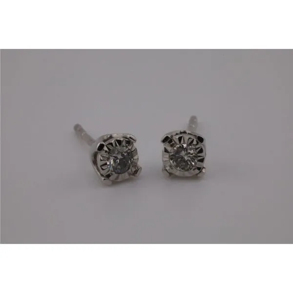 14KW Diamond Miracle Top Stud Earrings, .10 TWT Image 2 Puckett's Fine Jewelry Benton, KY