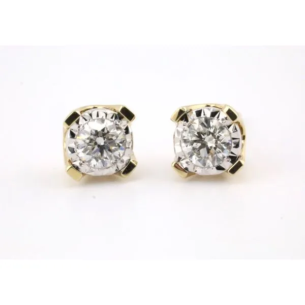 14K Yellow Gold Miracle Top Diamond Stud Earrings – .50ctw Puckett's Fine Jewelry Benton, KY
