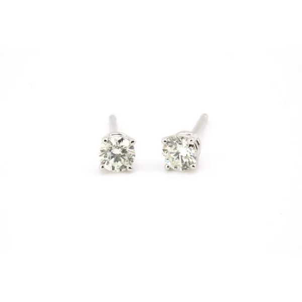 14K White Gold Diamond Solitaire Stud Earrings – .20ctw Puckett's Fine Jewelry Benton, KY