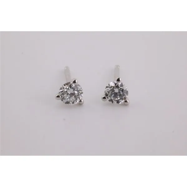 14K White Gold Lab-Grown Diamond Stud Earrings – .29ctw, 3-Prong Martini Setting Puckett's Fine Jewelry Benton, KY