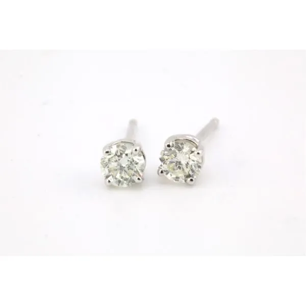 14K White Gold Natural Diamond Solitaire Stud Earrings – .25ctw Puckett's Fine Jewelry Benton, KY