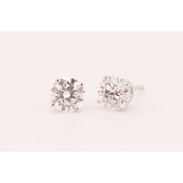 14K White Gold Lab-Grown Diamond Stud Earrings – 1.50ctw Four-Prong Puckett's Fine Jewelry Benton, KY