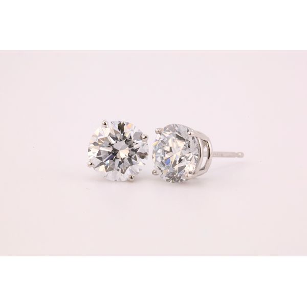 14K White Gold Lab-Grown Diamond Stud Earrings – 3.00ctw Four-Prong Puckett's Fine Jewelry Benton, KY