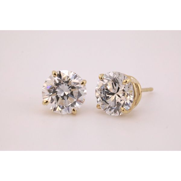 14K Yellow Gold Lab-Grown Diamond Stud Earrings – 3.00ctw Four-Prong Puckett's Fine Jewelry Benton, KY