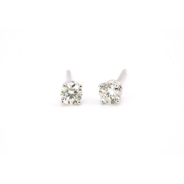 14K White Gold Diamond Solitaire Stud Earrings – .20ctw Puckett's Fine Jewelry Benton, KY