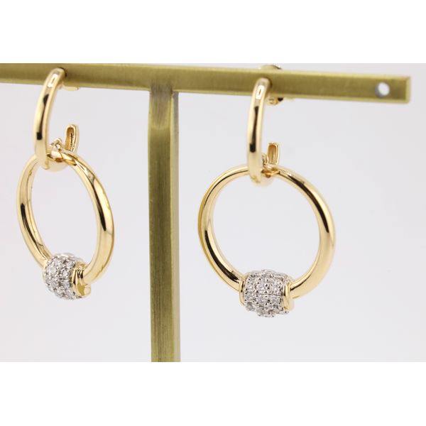 14K Yellow Gold Diamond Hoop Earrings – 0.29 CTW Image 2 Puckett's Fine Jewelry Benton, KY