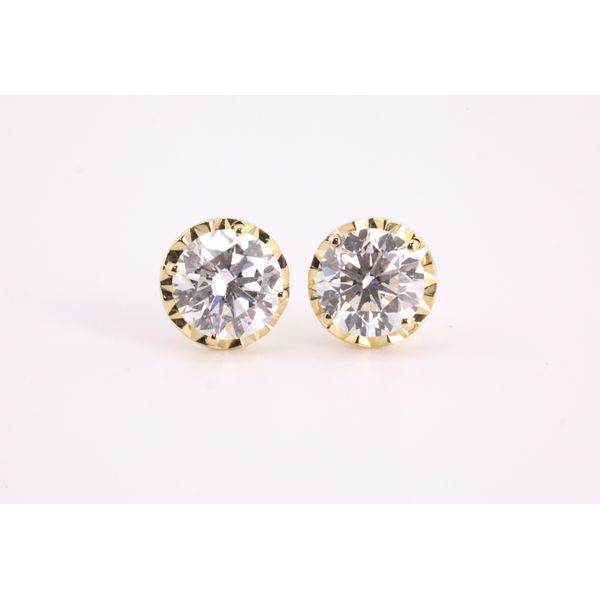14K Yellow Gold Lab-Grown Diamond Stud Earrings – 2.00ctw Puckett's Fine Jewelry Benton, KY