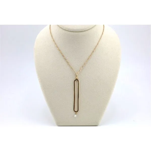 14K Yellow Dashing Diamond Elongated Pendant Puckett's Fine Jewelry Benton, KY