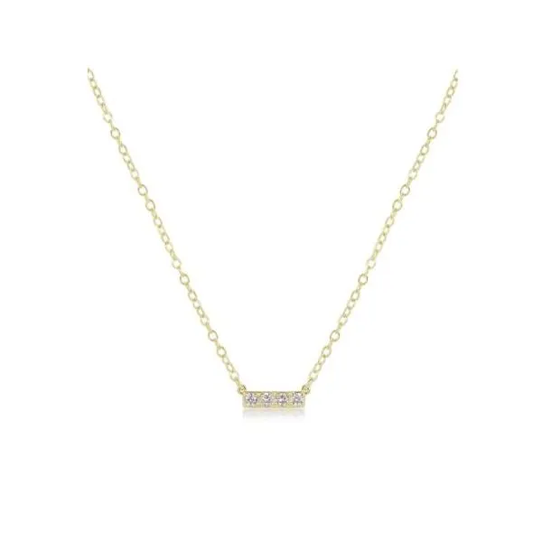 Enewton 14KY Gold and Diamond Significance Bar Necklace, Four Natural Diamonds, .08CT TWT, G/H SI1/2 Puckett's Fine Jewelry Benton, KY
