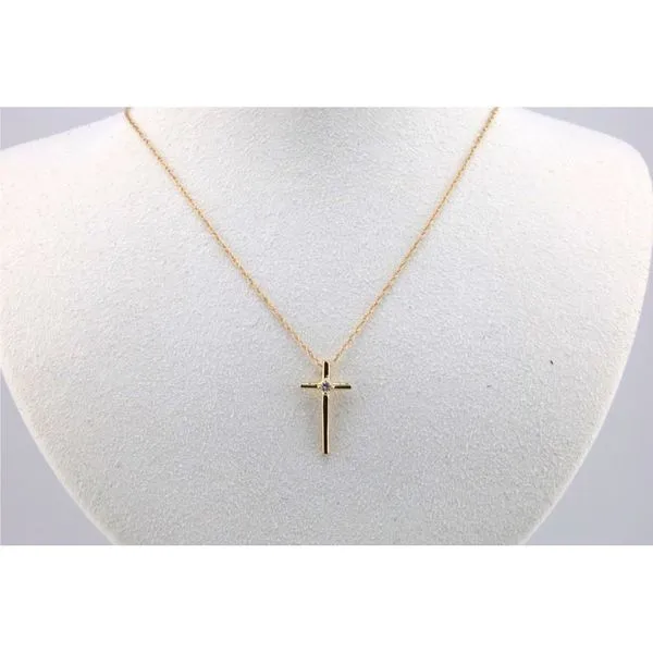 14K Yellow Gold Diamond Cross Pendant Puckett's Fine Jewelry Benton, KY