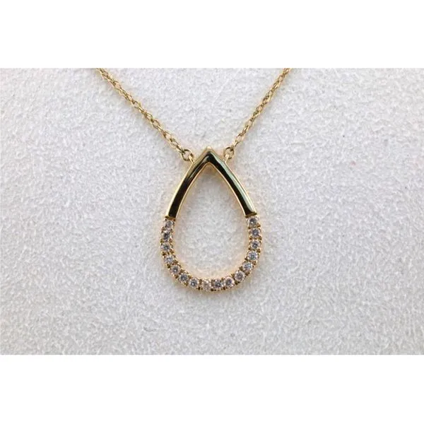 Ladies Fashion Diamond Teardrop Pendant Image 2 Puckett's Fine Jewelry Benton, KY