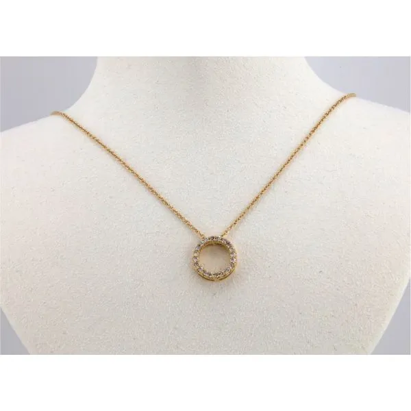 14K Yellow Gold Diamond Circle Pendant Puckett's Fine Jewelry Benton, KY