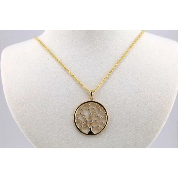 14K Yellow Gold Diamond Tree of Life Pendant, 0.32CT TW Puckett's Fine Jewelry Benton, KY