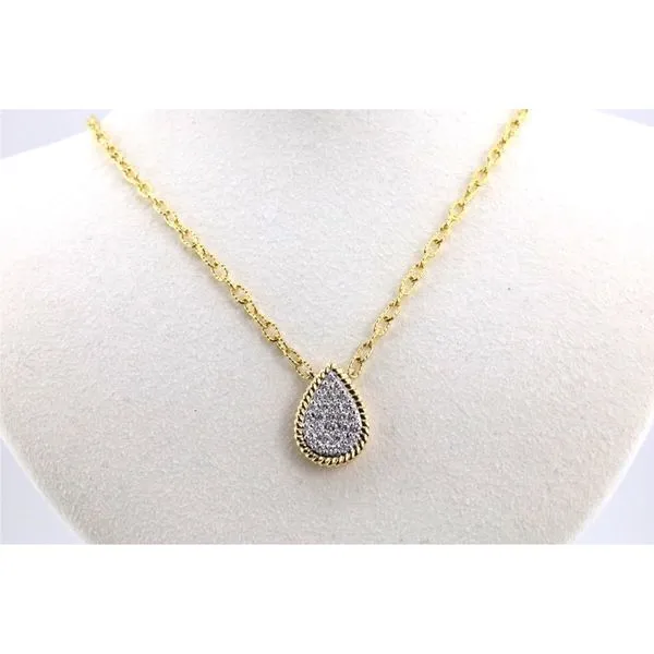 14K Yellow Gold Diamond Tear Drop Pendant Puckett's Fine Jewelry Benton, KY