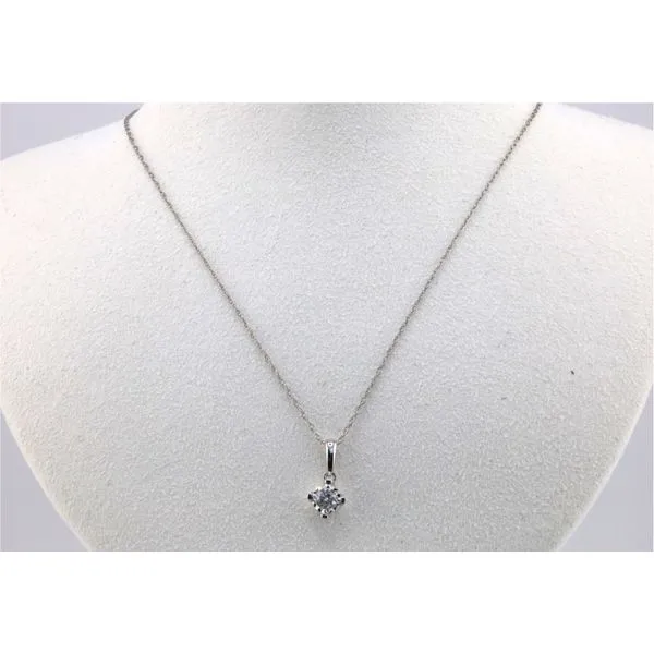 14KW Diamond Solitaire Miracle Plate Pendant .10CT Puckett's Fine Jewelry Benton, KY