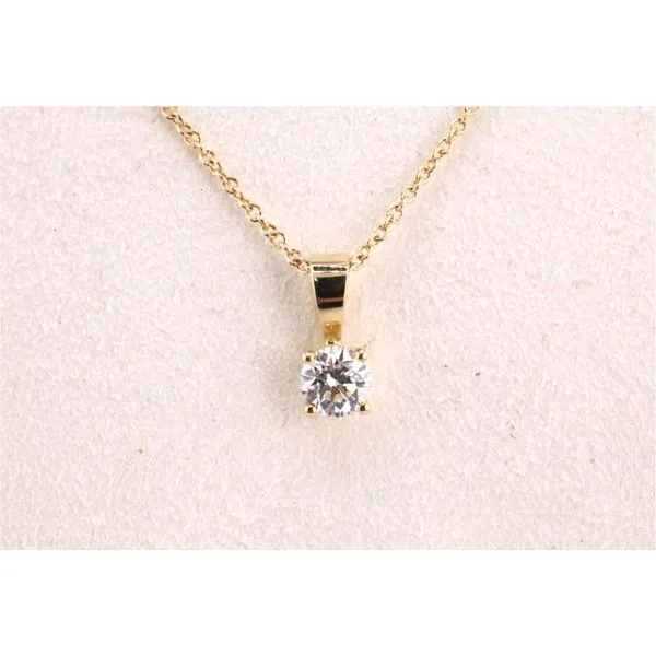 14K Yellow Gold Round Lab Grown Diamond Solitaire - .34CT Image 2 Puckett's Fine Jewelry Benton, KY