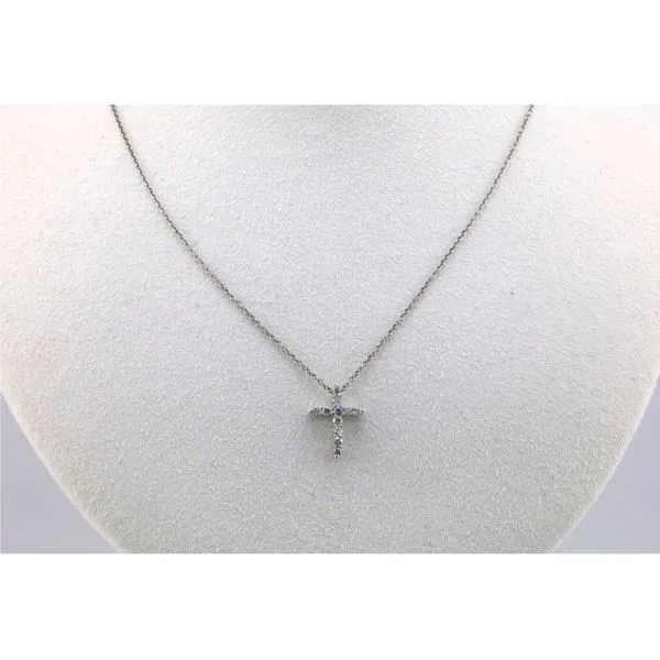 14K White Gold Diamond Cross Pendant Puckett's Fine Jewelry Benton, KY