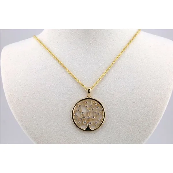 14K Yellow Gold Diamond Tree of Life Pendant, 0.32CT TW Puckett's Fine Jewelry Benton, KY