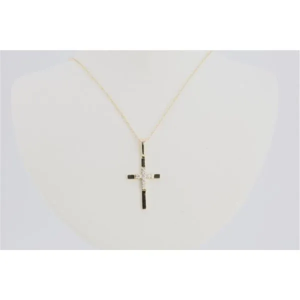 14K Yellow Gold Diamond Cross Pendant Puckett's Fine Jewelry Benton, KY