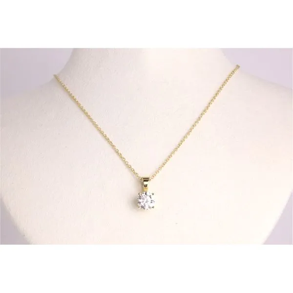 14K Yellow Gold Lab-Grown Diamond Solitaire Pendant – .70ct Puckett's Fine Jewelry Benton, KY