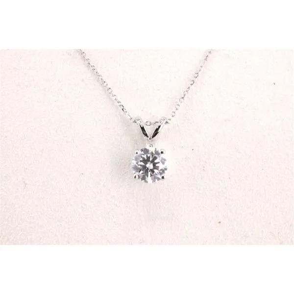 14K White Gold Lab-Grown Diamond Solitaire Pendant – 1.00ct Image 2 Puckett's Fine Jewelry Benton, KY