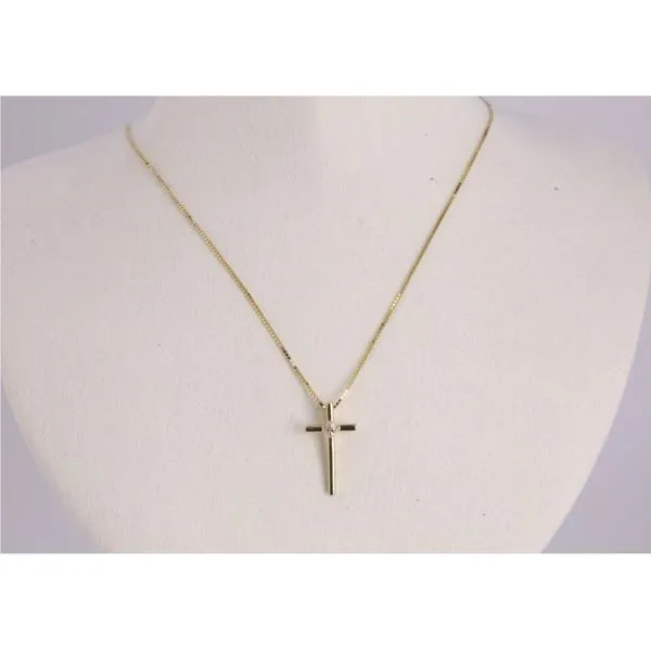 14K Yellow Gold Diamond Cross Pendant Puckett's Fine Jewelry Benton, KY