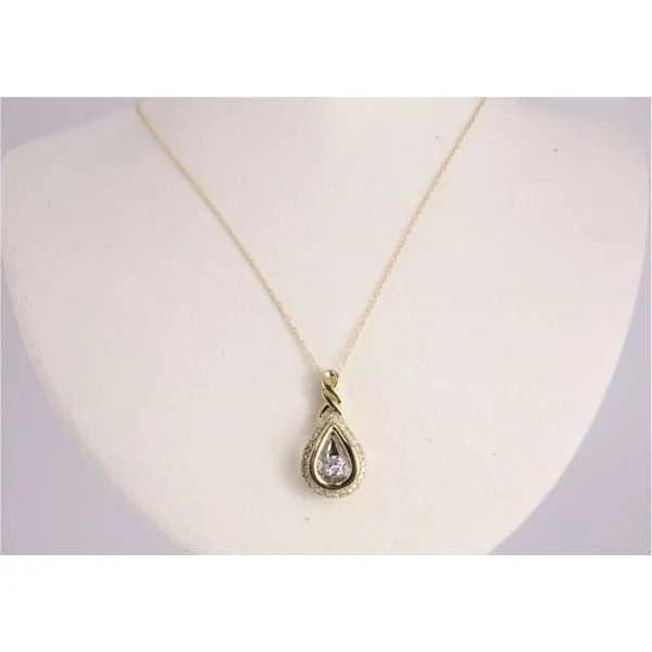 10K Yellow Gold Dancing Diamond Teardrop Pendant Puckett's Fine Jewelry Benton, KY