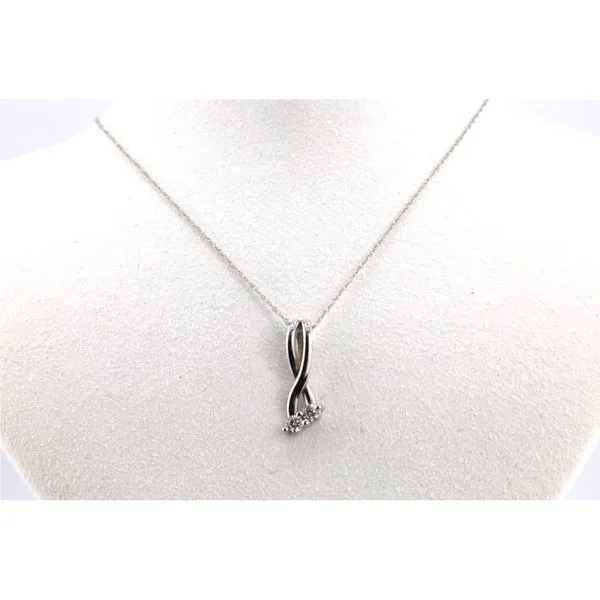 10K White Gold Diamond Duo Pendant Puckett's Fine Jewelry Benton, KY
