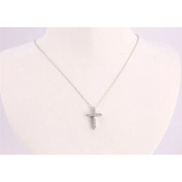 14K White Gold Diamond Cross Pendant Puckett's Fine Jewelry Benton, KY