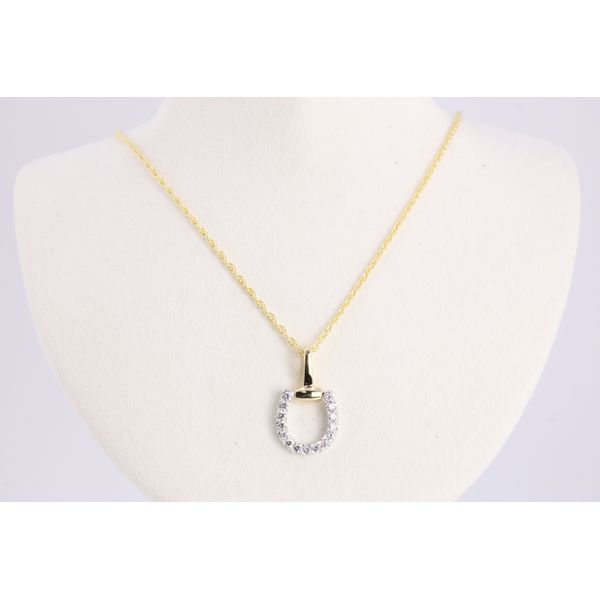 14K Yellow Gold Diamond Horseshoe Pendant Puckett's Fine Jewelry Benton, KY