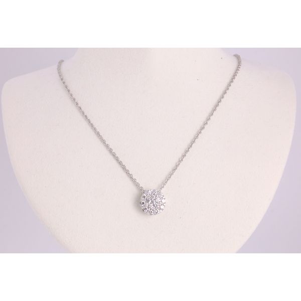 14K White Gold Diamond Cluster Pendant Puckett's Fine Jewelry Benton, KY