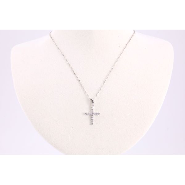 14K White Gold Diamond Cross Pendant Puckett's Fine Jewelry Benton, KY