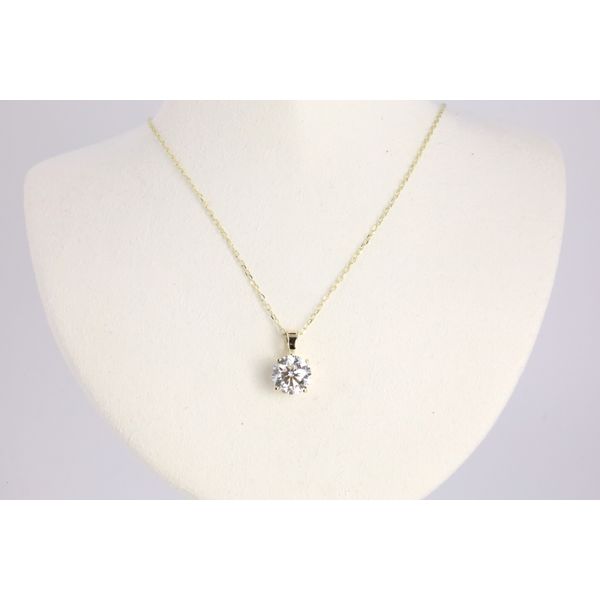 14K Yellow Gold Lab-Grown Diamond Solitaire Pendant – 2.00ct Puckett's Fine Jewelry Benton, KY