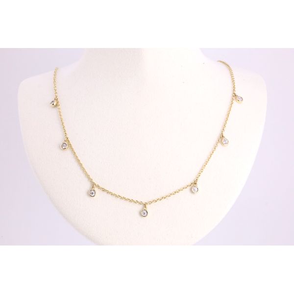 14K Yellow Gold Diamond Station Necklace Puckett's Fine Jewelry Benton, KY