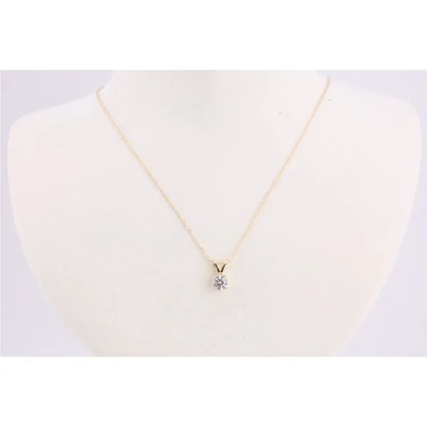 14K Yellow Gold Diamond Solitaire Pendant Puckett's Fine Jewelry Benton, KY