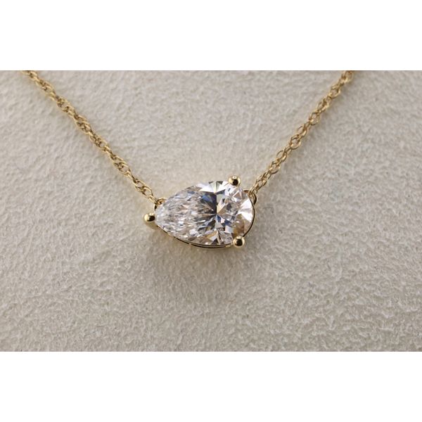 14K Yellow Gold Pear-Cut Lab-Grown Diamond Pendant Necklace – 1.04 CT Image 2 Puckett's Fine Jewelry Benton, KY