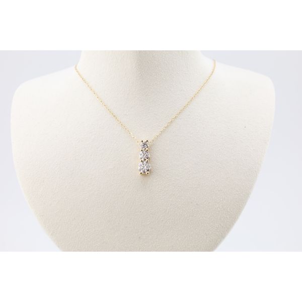 14K Yellow Gold Three-Stone Lab-Grown Diamond Pendant Necklace – 1.00 CTW Puckett's Fine Jewelry Benton, KY