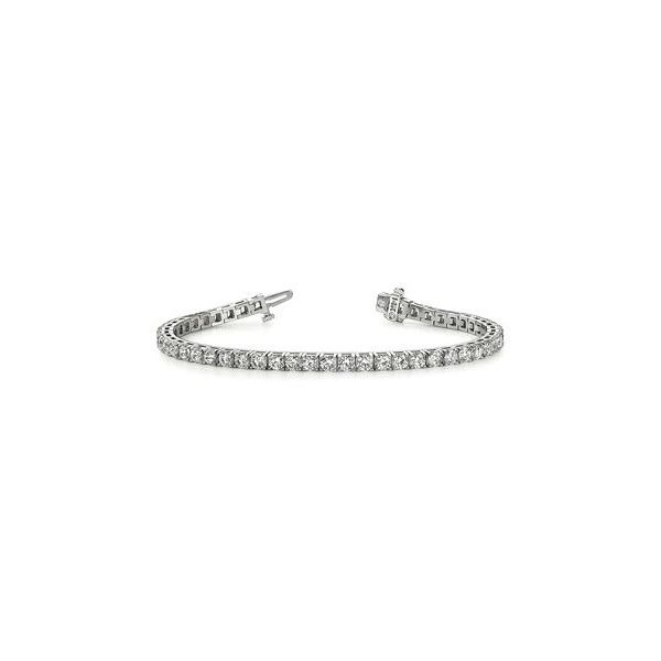 14K White Gold Straight Line Diamond Bracelet Image 2 Puckett's Fine Jewelry Benton, KY