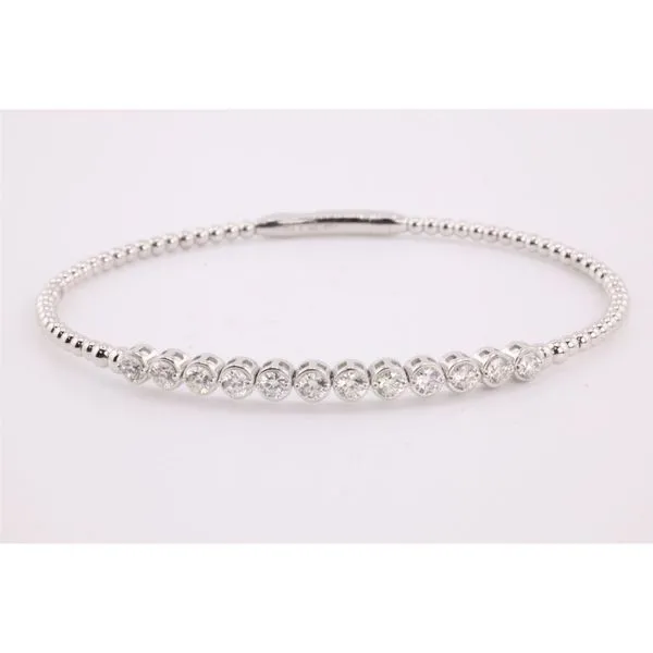 14K White Gold Diamond Flexi Bangle Puckett's Fine Jewelry Benton, KY