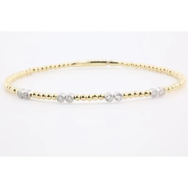 14K Two-Tone Gold Diamond Flexi Bangle Puckett's Fine Jewelry Benton, KY