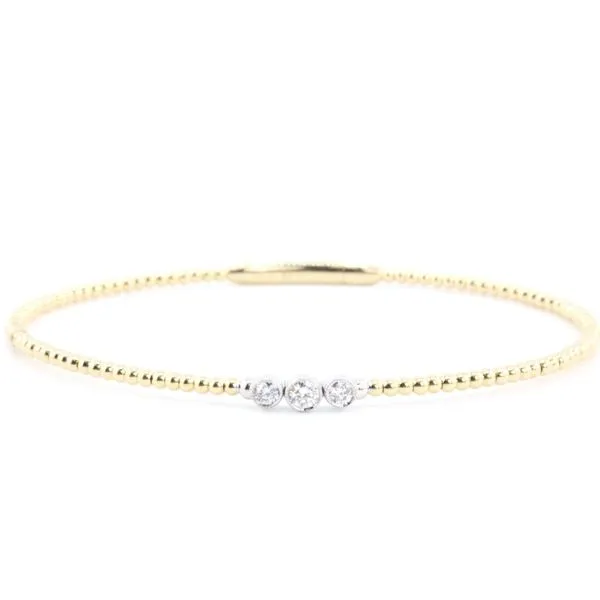 14K Two-Tone Gold Diamond Flexi Bangle Puckett's Fine Jewelry Benton, KY