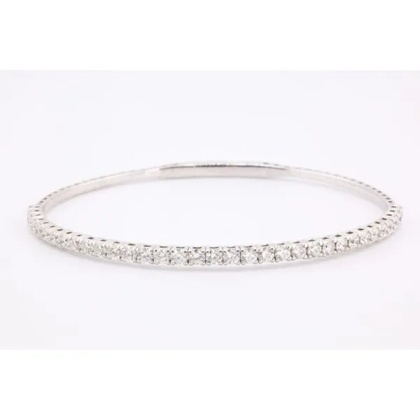 14K White Gold Diamond Flex Bangle Bracelet – 2.00ctw Puckett's Fine Jewelry Benton, KY