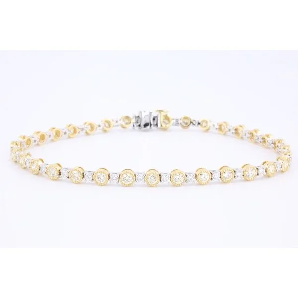 14K Yellow & White Gold Diamond Tennis Bracelet – 3.04ctw Puckett's Fine Jewelry Benton, KY