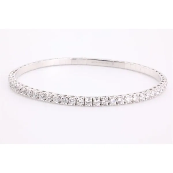 14K White Gold Lab-Grown Diamond Flex Bangle: 3.00ctw Puckett's Fine Jewelry Benton, KY