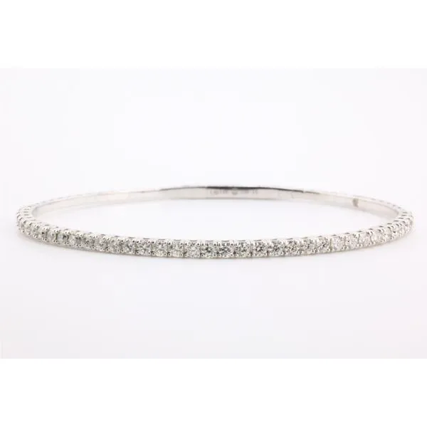 14K White Gold Diamond Flex Bangle Bracelet Puckett's Fine Jewelry Benton, KY