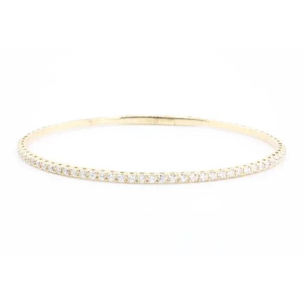 14K Yellow Gold Diamond Flex Bangle Bracelet Puckett's Fine Jewelry Benton, KY